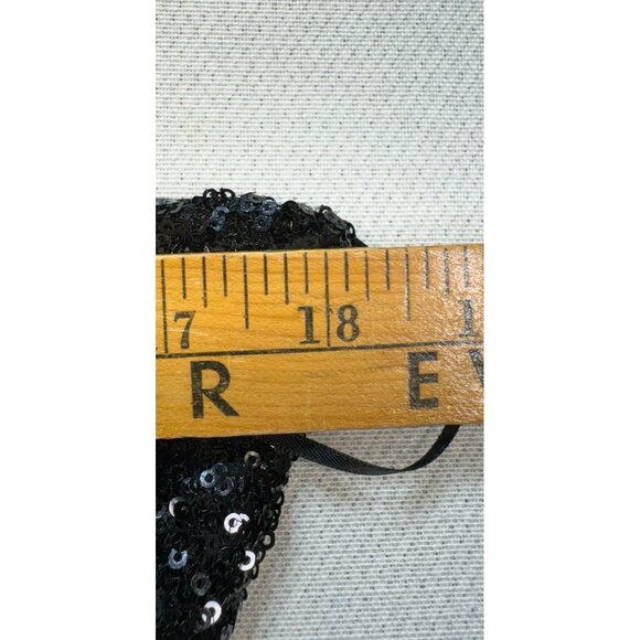 Black Sequin Strapless Mini Dress By Bear Dance M Party Holiday - Picture 10 of 10